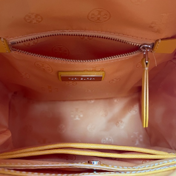 Tory Burch | Emerson Leather Backpack | Cassia Yellow | Great Condition! main image 11